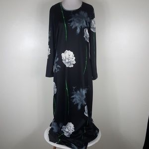 Vintage Boho Long Floral Long Sleeve Maxi Gown